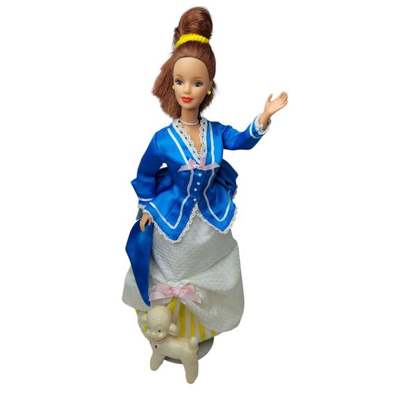 "Barbie Had a Little Lamb" Dress on Pretty in Plaid Midge W/Vintage Lamb Rattle - Picture 3 of 11